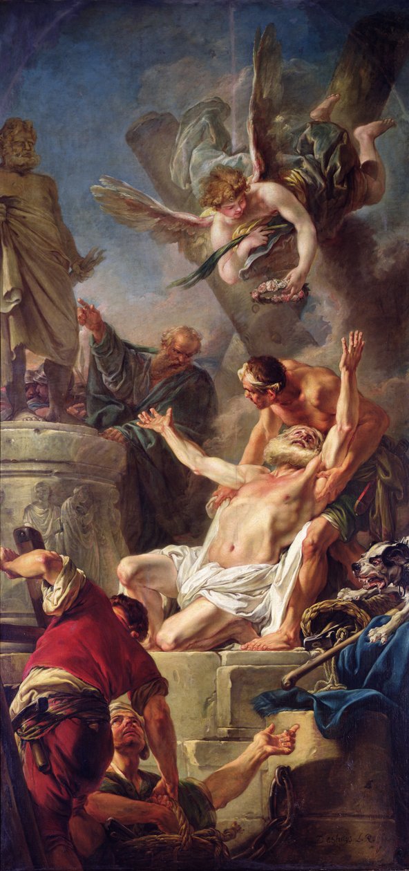 Pyhän Andreaksen marttyyrikuolema, 1758 tekijältä Jean Baptiste Deshays de Colleville