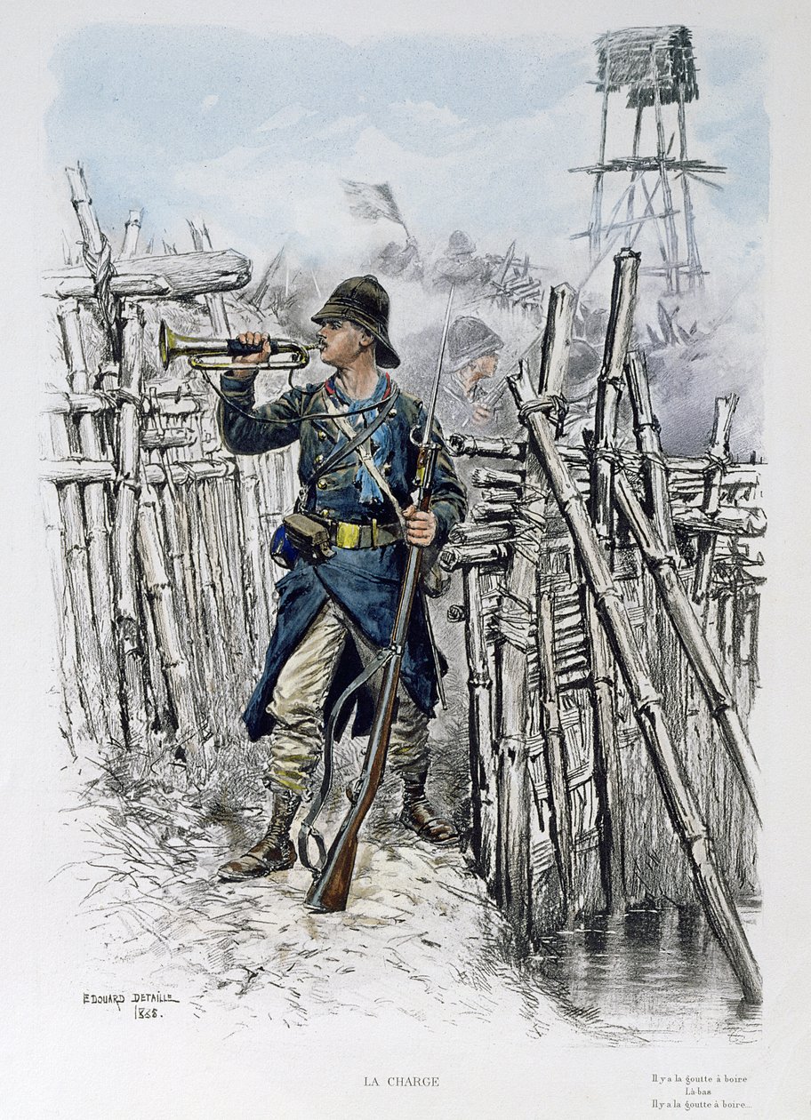 The Charge, 1885 tekijältä Jean Baptiste Edouard Detaille