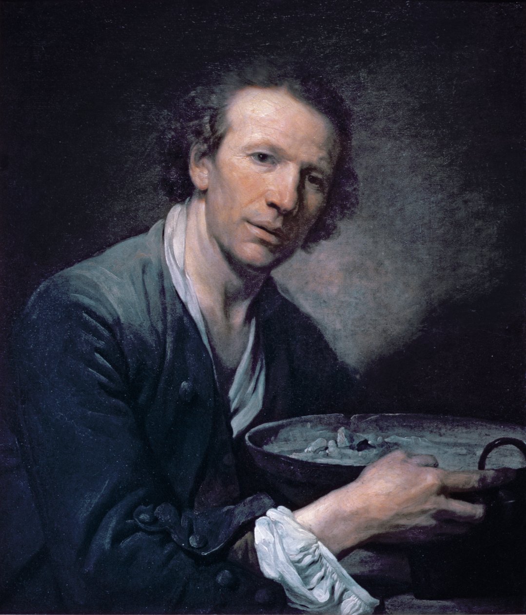 Joseph, kuninkaallisen akatemian malli, jolla on paistinpannu, 1755 tekijältä Jean Baptiste Greuze