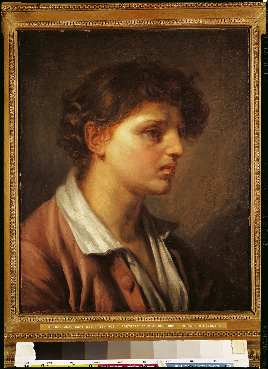 Nuoren miehen muotokuva tekijältä Jean Baptiste Greuze