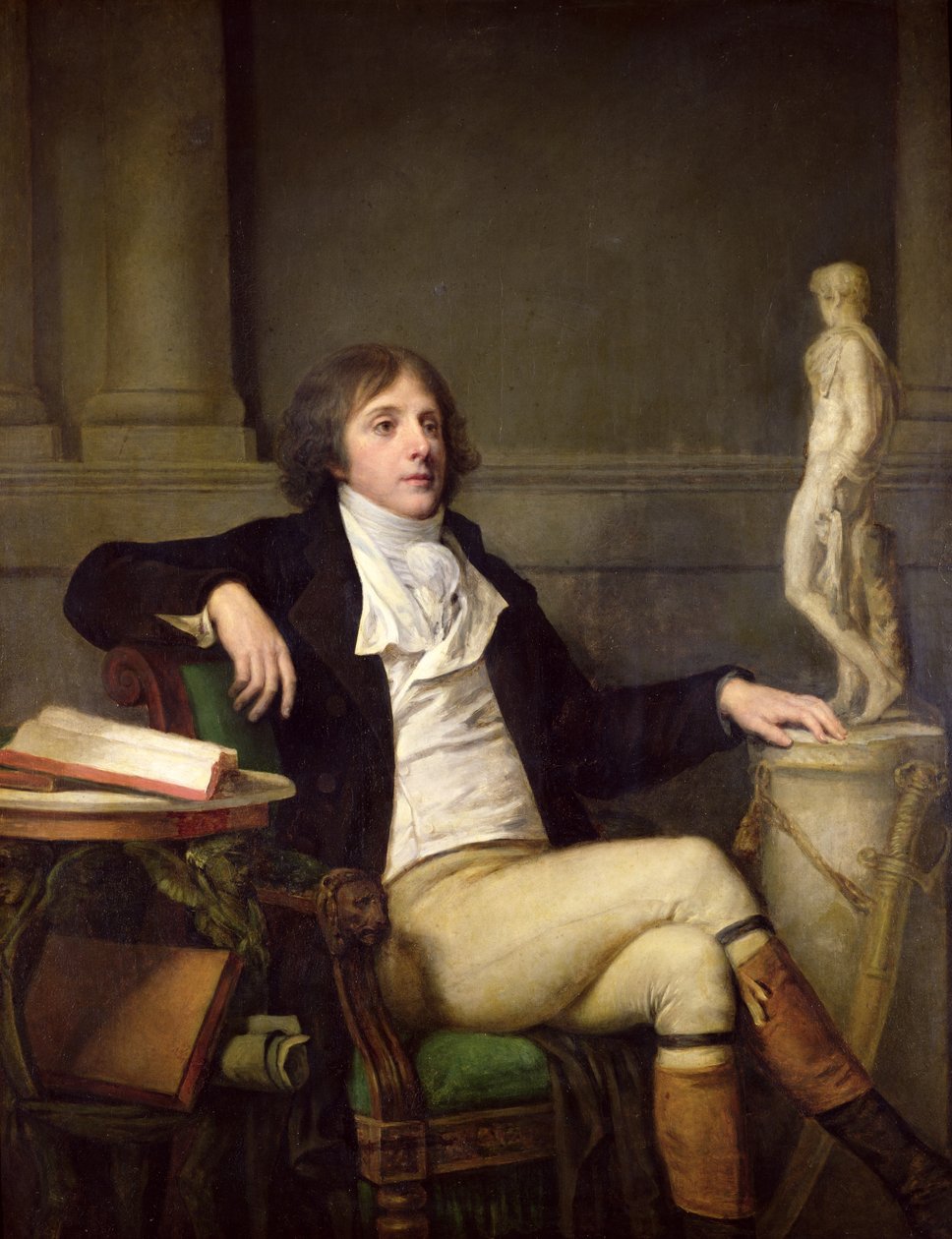 Muotokuvan oletetaan olevan Auguste Louis de Talleyrand (1770-1832) n. 1792 tekijältä Jean Baptiste Greuze