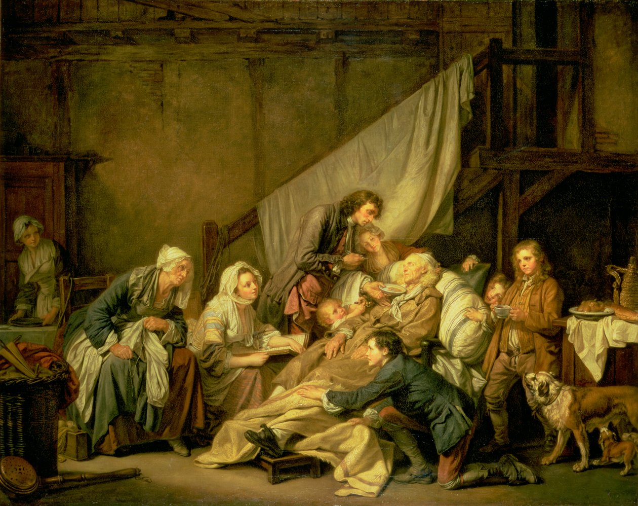 Paralyyttinen, 1763 tekijältä Jean Baptiste Greuze