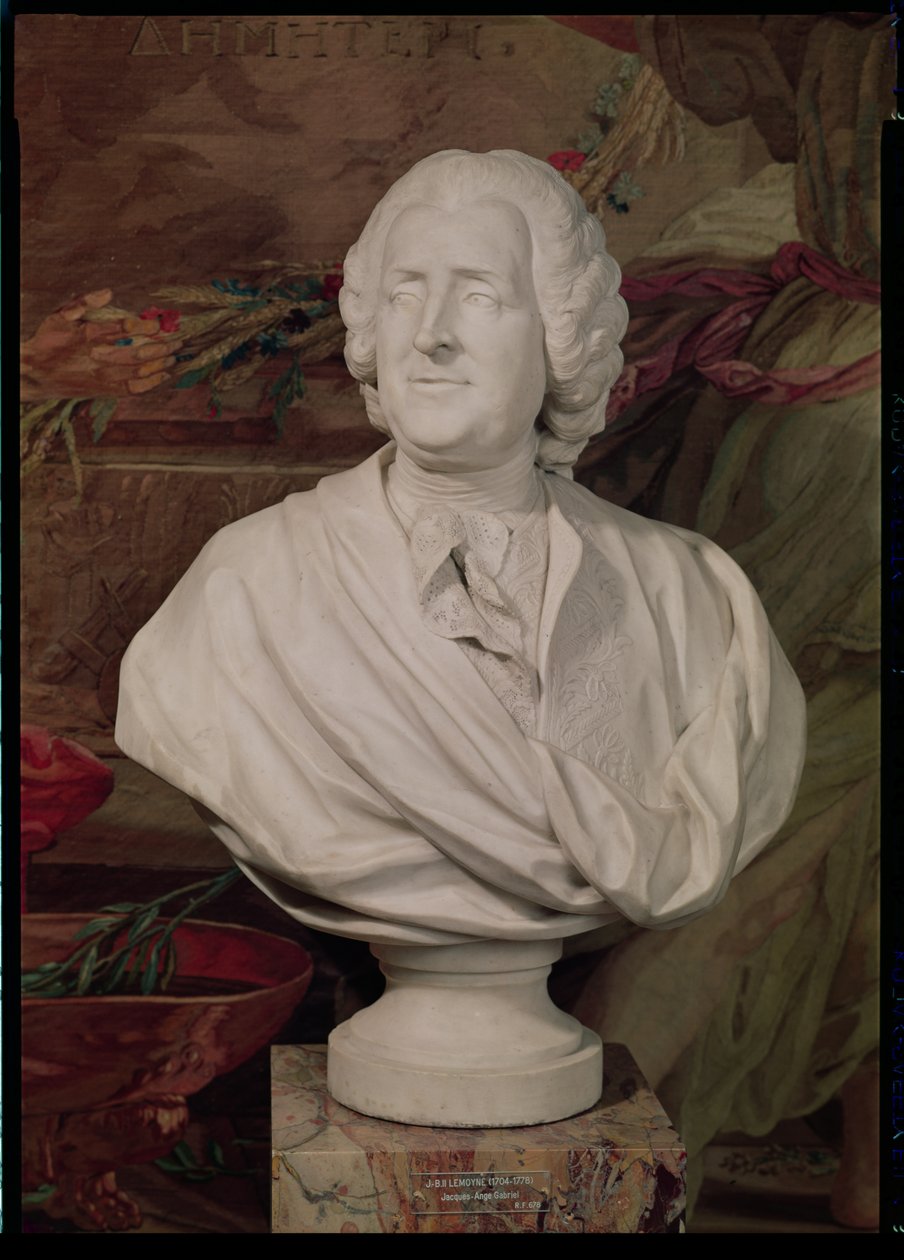 Jacques-Ange Gabrielin (1698-1782) muotokuvamallinen rintakuva. tekijältä Jean Baptiste II Lemoyne