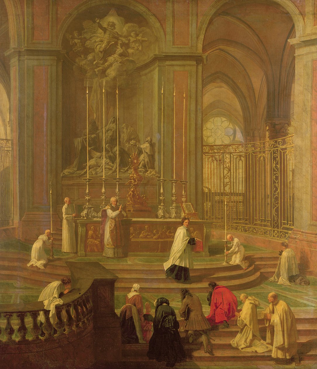 Kanonin Antoine de La Porten messu tai Notre Damen alttari, 1708-1010 tekijältä Jean Baptiste Jouvenet