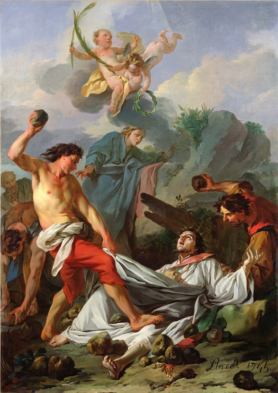 Pyhän Stefanoksen marttyyrikuolema, 1745 tekijältä Jean Baptiste Marie Pierre