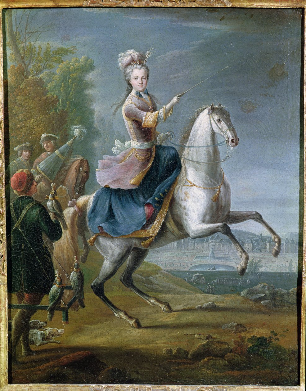 Maria Leszczynskan hevosmuotokuva (1703-68) tekijältä Jean Baptiste Martin