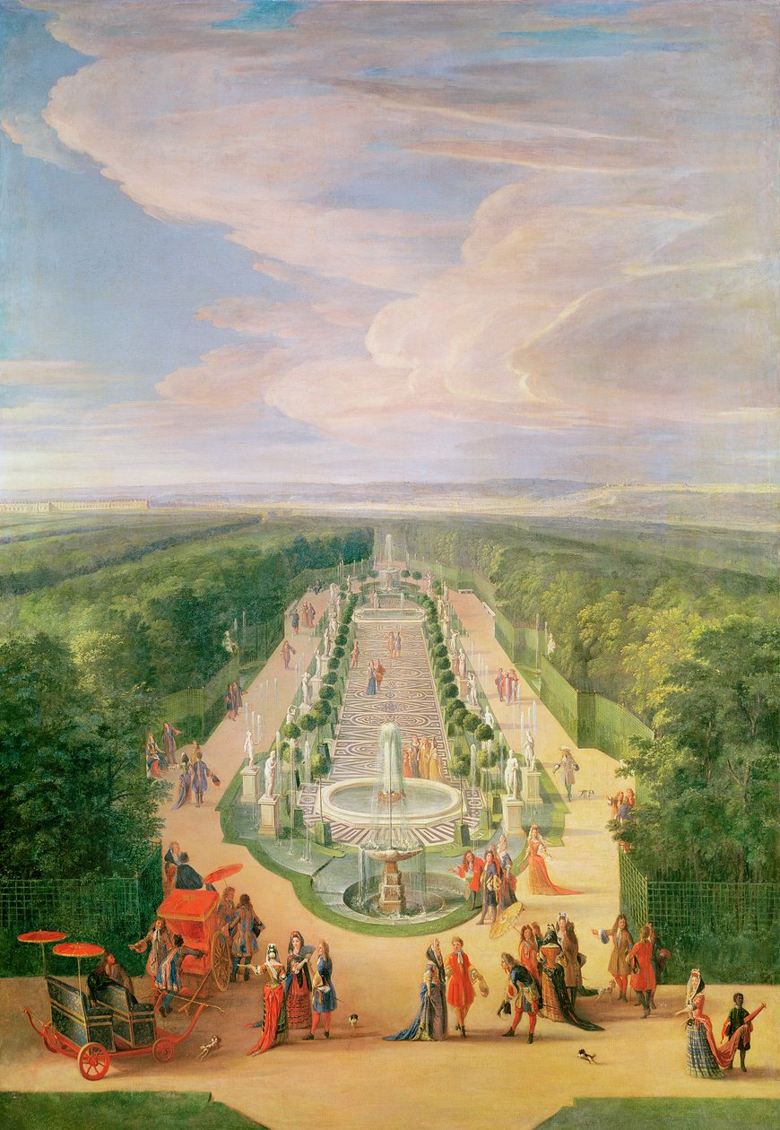 Perspektiivinäkymä lehtoon Versailles