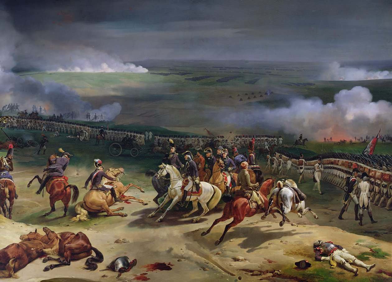 Valmyn taistelu, 20. syyskuuta 1792, 1835 (oikean puolen yksityiskohta) tekijältä Jean Baptiste Mauzaisse