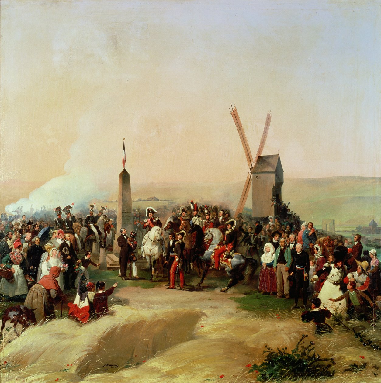 Louis-Philippe (1773-1850) vierailee Valmyn taistelukentällä 8. kesäkuuta 1831 tekijältä Jean Baptiste Mauzaisse