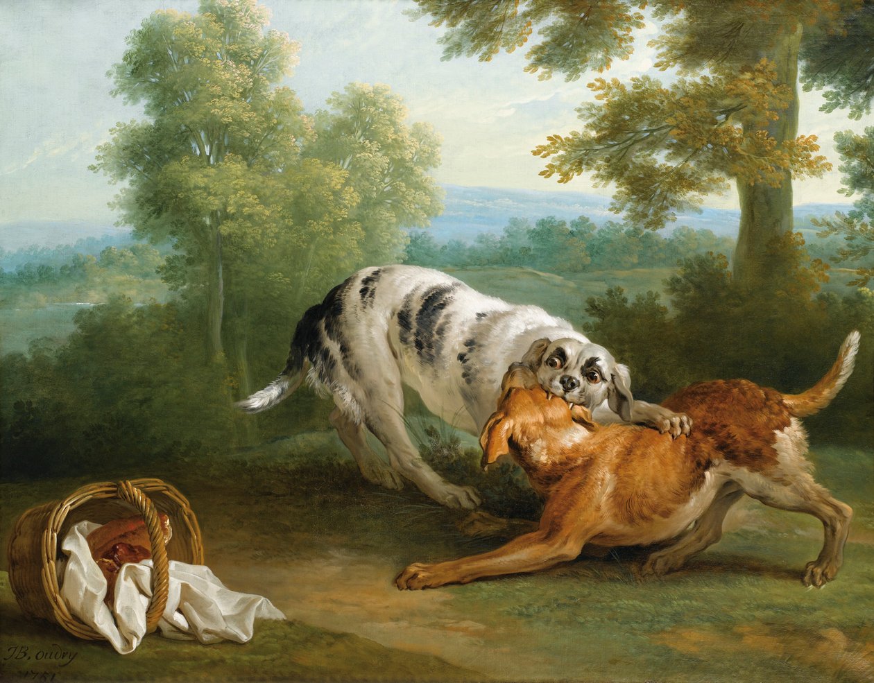 Koira kantaa ruokansa isännälleen tekijältä Jean Baptiste Oudry