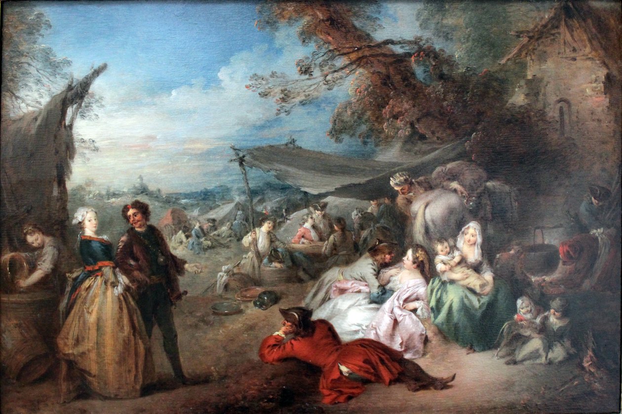 Die Truppenrast (Frieden) tekijältä Jean Baptiste Pater