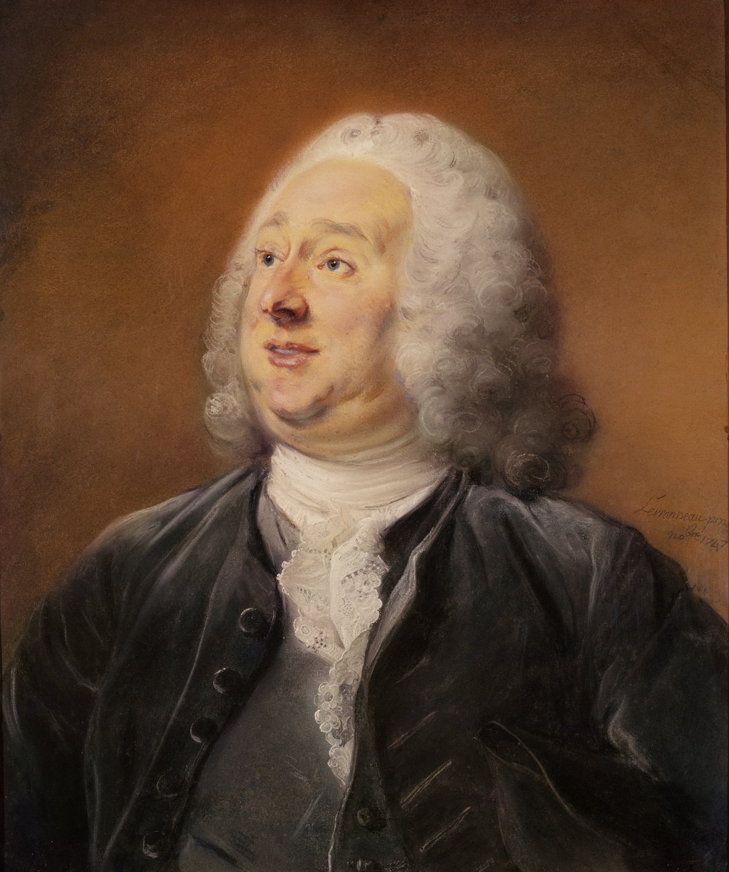 Pastari kreivi, 1747 (pastelli paperille) tekijältä Jean Baptiste Perronneau
