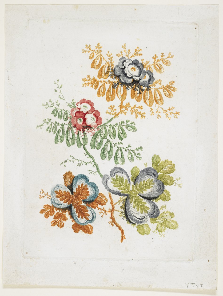 Bouquet de Fantaisie, Nouvelle Suitte De Cahiers De Fleurs Ideales, 1700-luvun loppu tekijältä Jean Baptiste Pillement