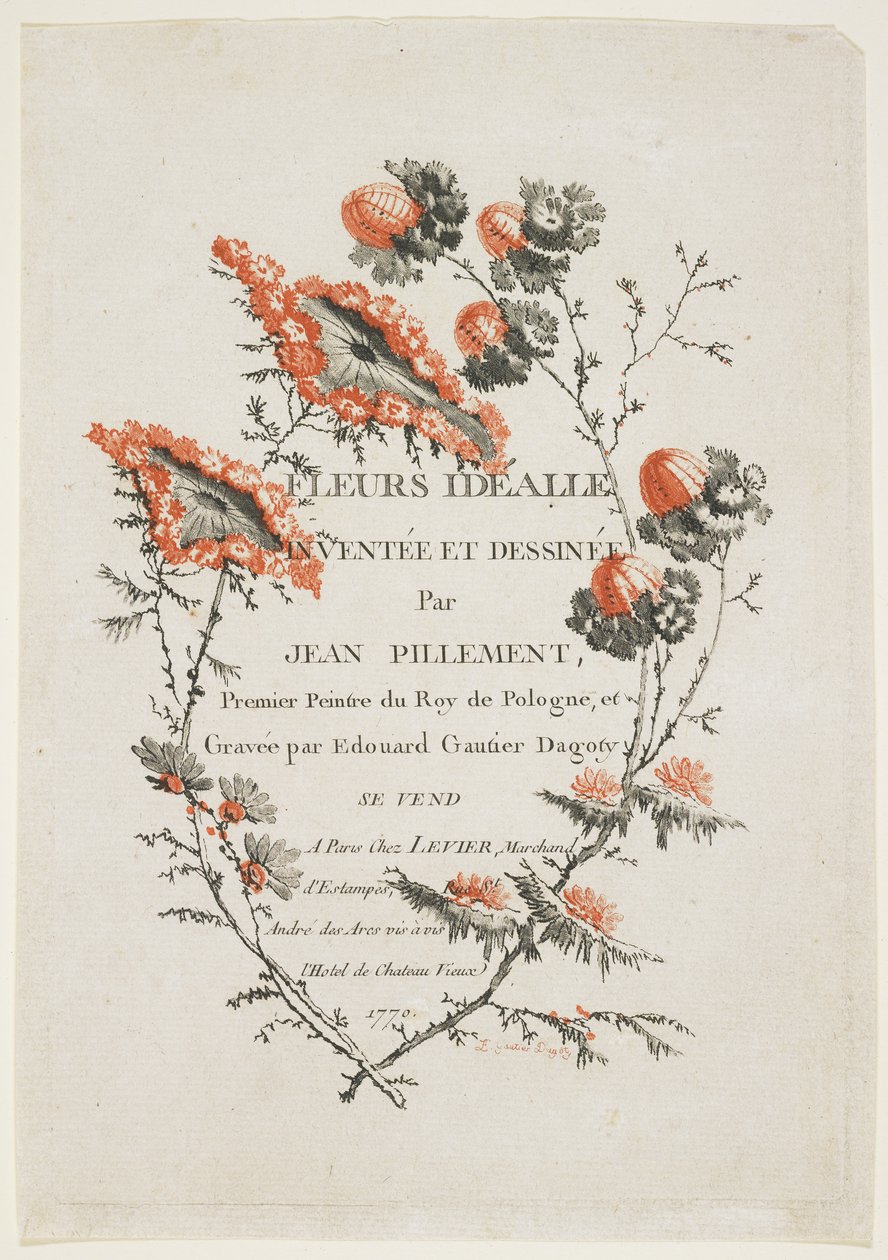 Nimilehti, 1770 tekijältä Jean Baptiste Pillement