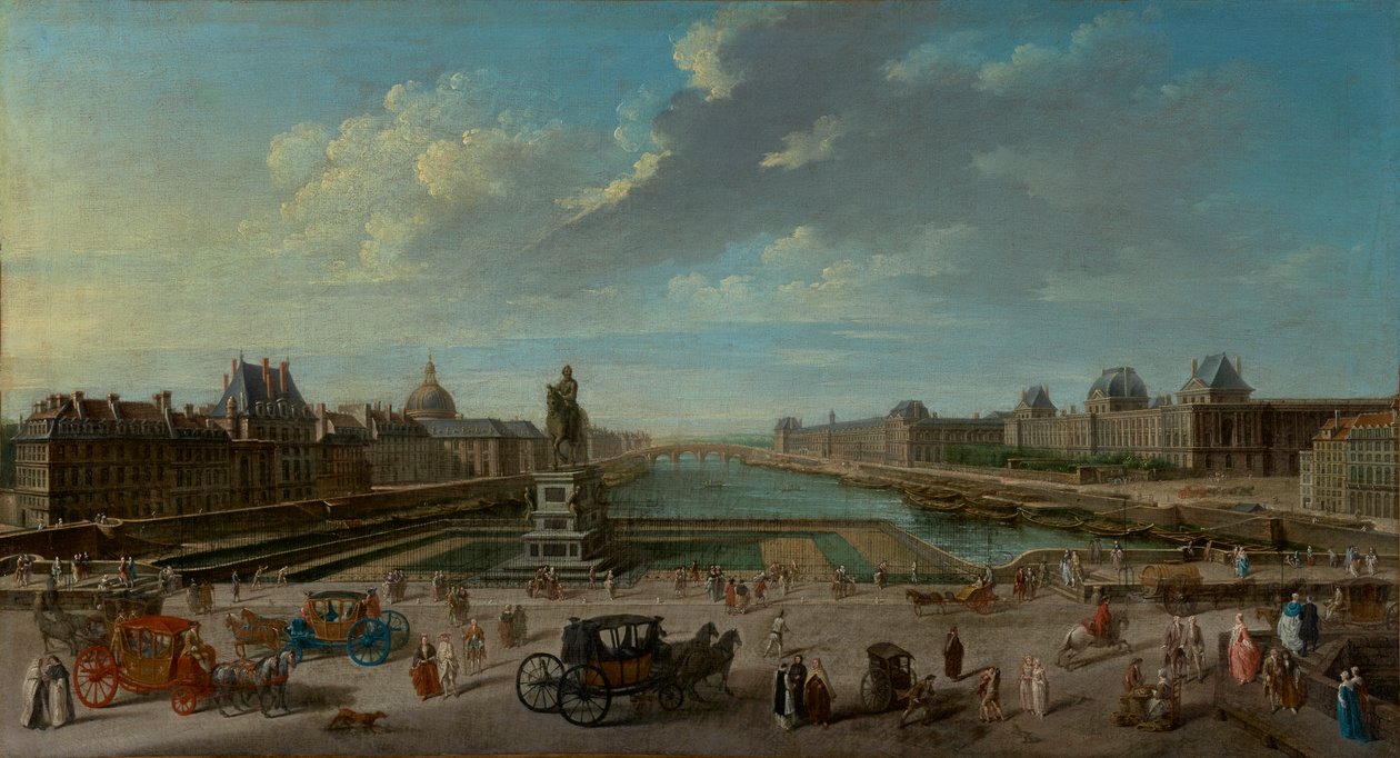 Näkymä Pariisiin Pont Neufilta tekijältä Jean Baptiste Raguenet