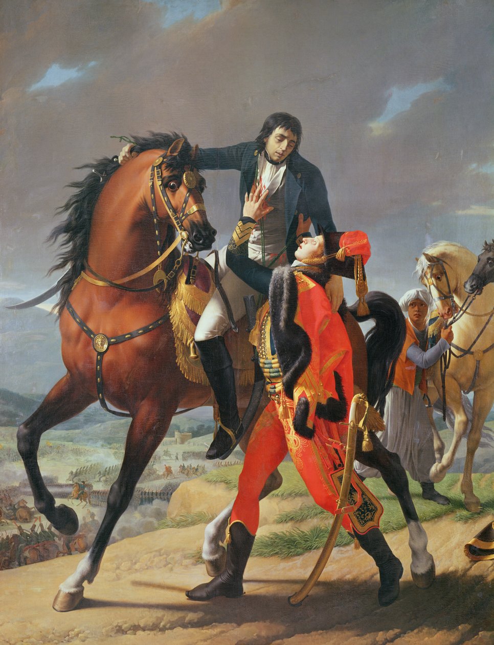Kenraali Desaixin (1768-1800) kuolema Marengon taistelussa 14. kesäkuuta 1800 tekijältä Jean Baptiste Regnault