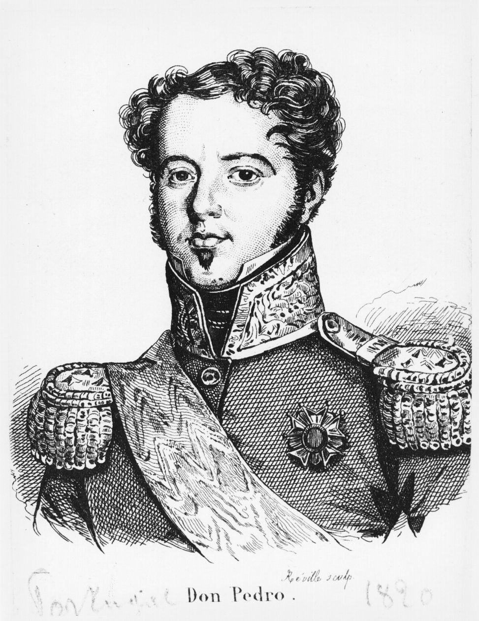 Pedro I (1798-1834) Brasilian keisari, n. 1820 tekijältä Jean Baptiste Reville