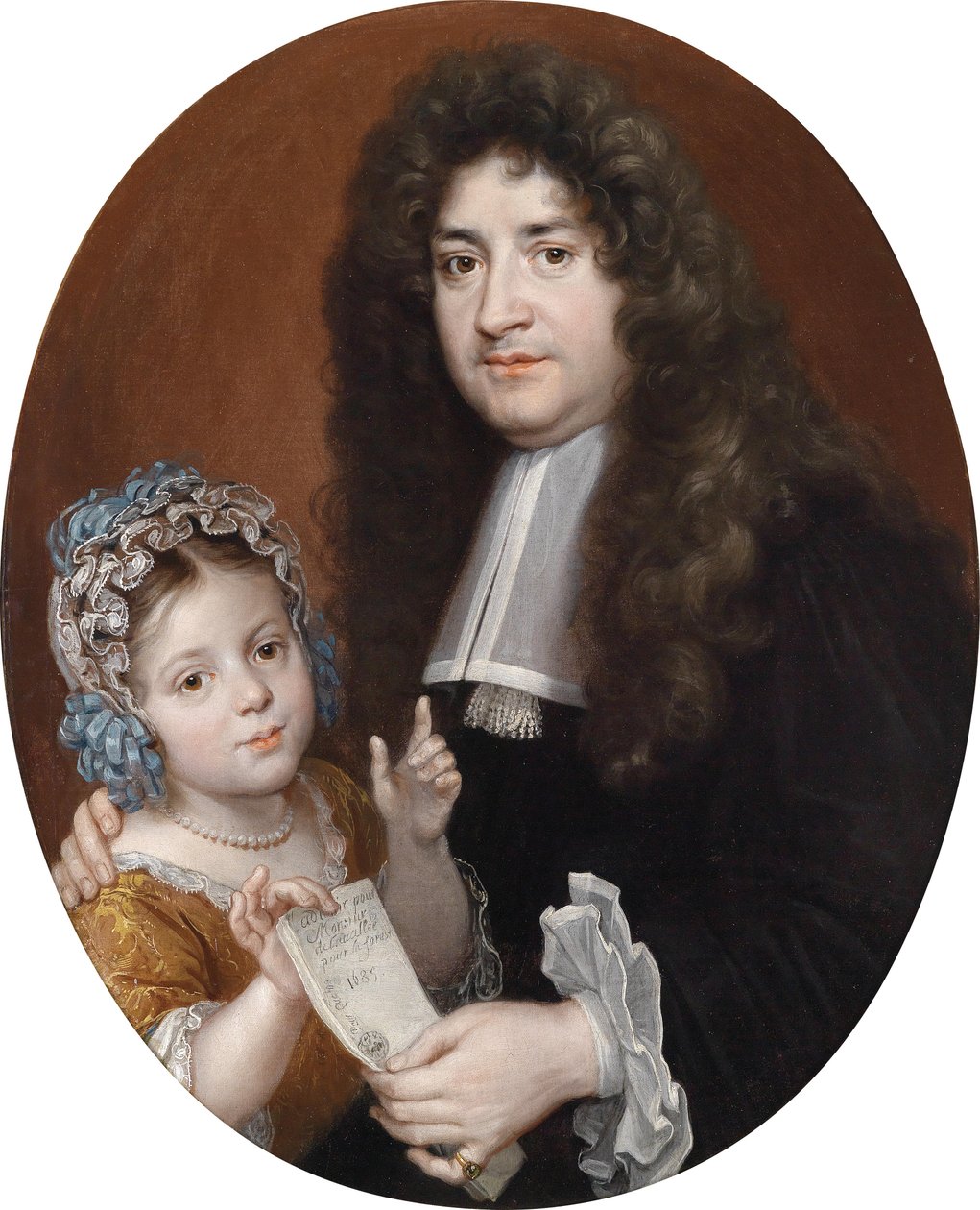 Ein junges Mädchen erhält von ihrem Vormund ein Testament tekijältä Jean Baptiste Santerre