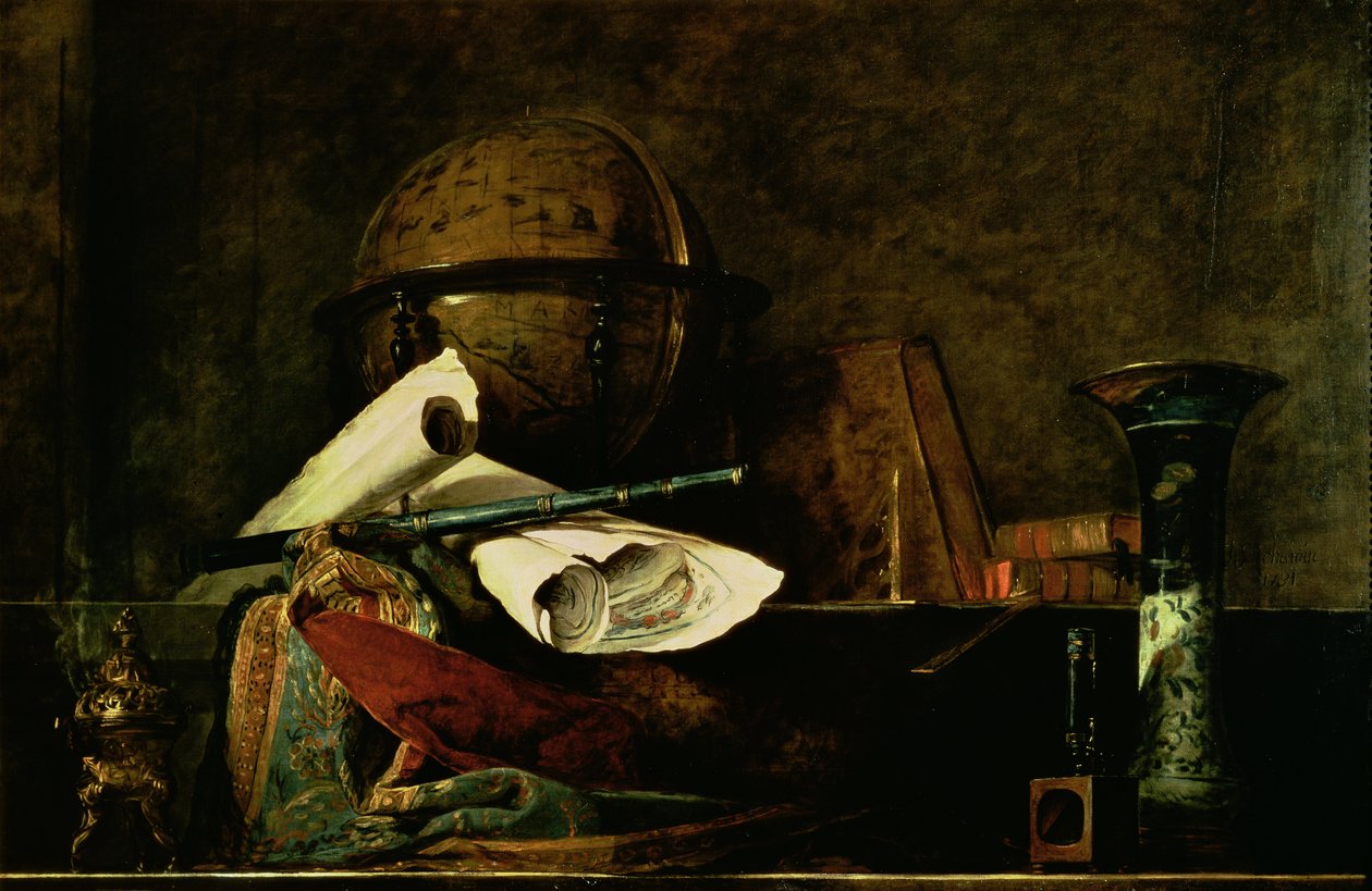Tieteen allegoria tekijältä Jean Baptiste Simeon Chardin