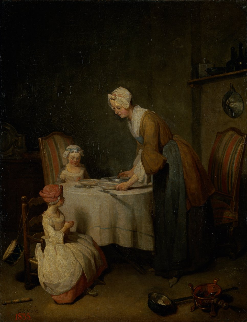 Armo ennen ateriaa, 1744 (ks. myös 21375 ja 68348). tekijältä Jean Baptiste Simeon Chardin
