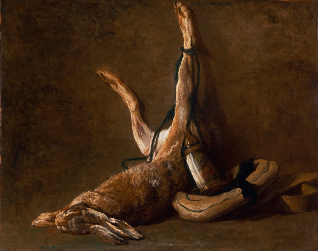 Asetelma jäniksen kanssa tekijältä Jean Baptiste Simeon Chardin