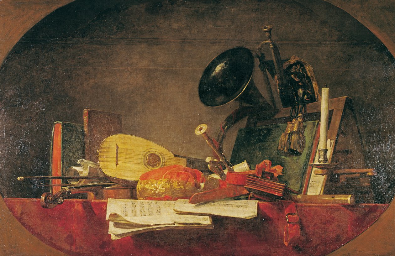 Musiikin ominaisuudet, 1765 tekijältä Jean Baptiste Simeon Chardin