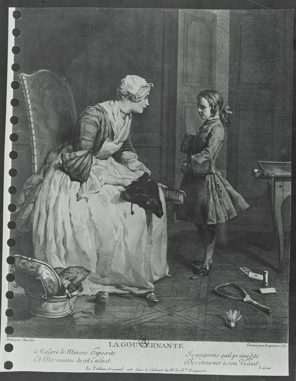 Kuvernööri, 1739 tekijältä Jean Baptiste Simeon Chardin