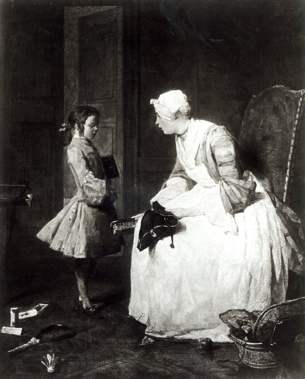 Kuvernööri, 1739 tekijältä Jean Baptiste Simeon Chardin