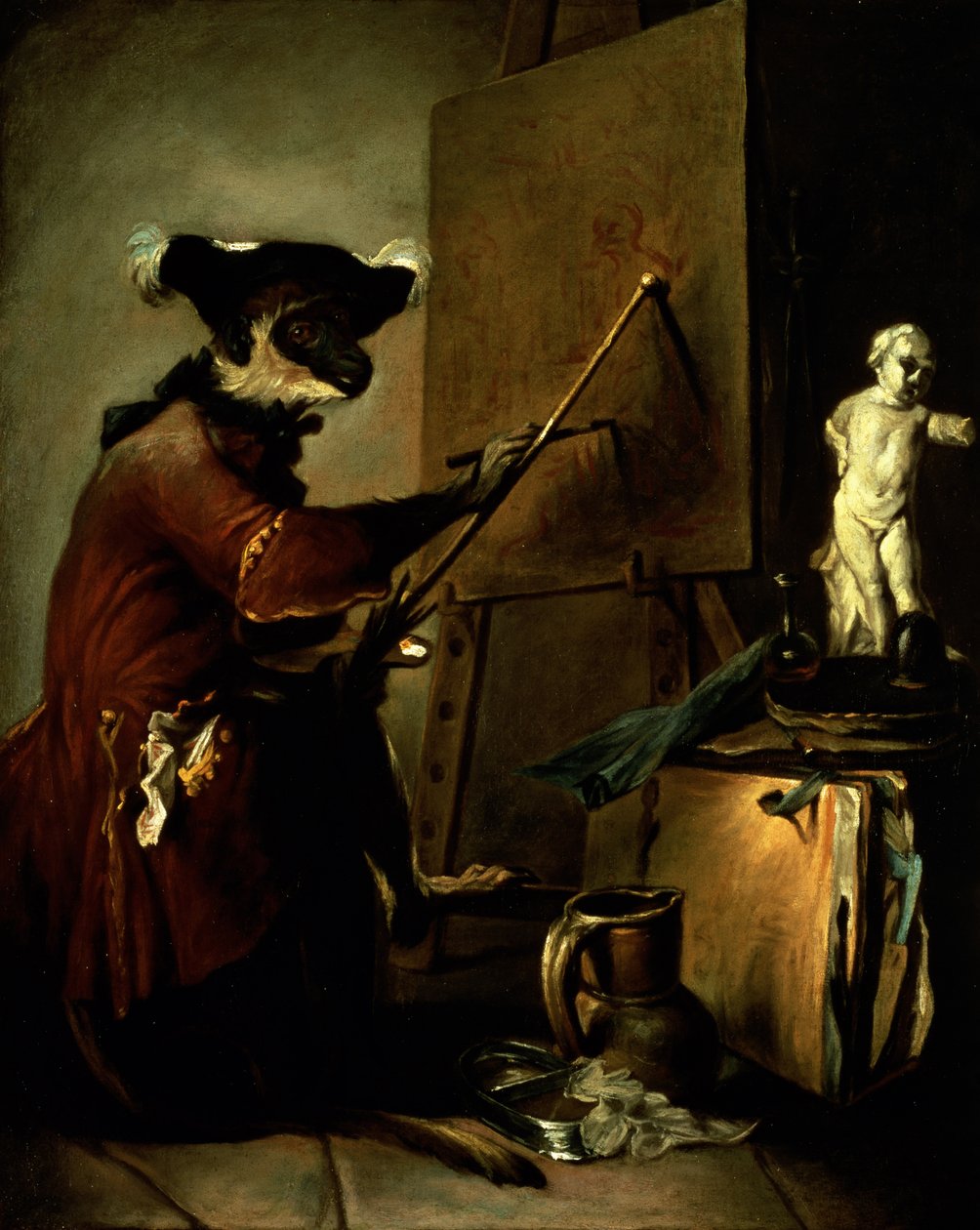 Apinamaalari, 1740 tekijältä Jean Baptiste Simeon Chardin