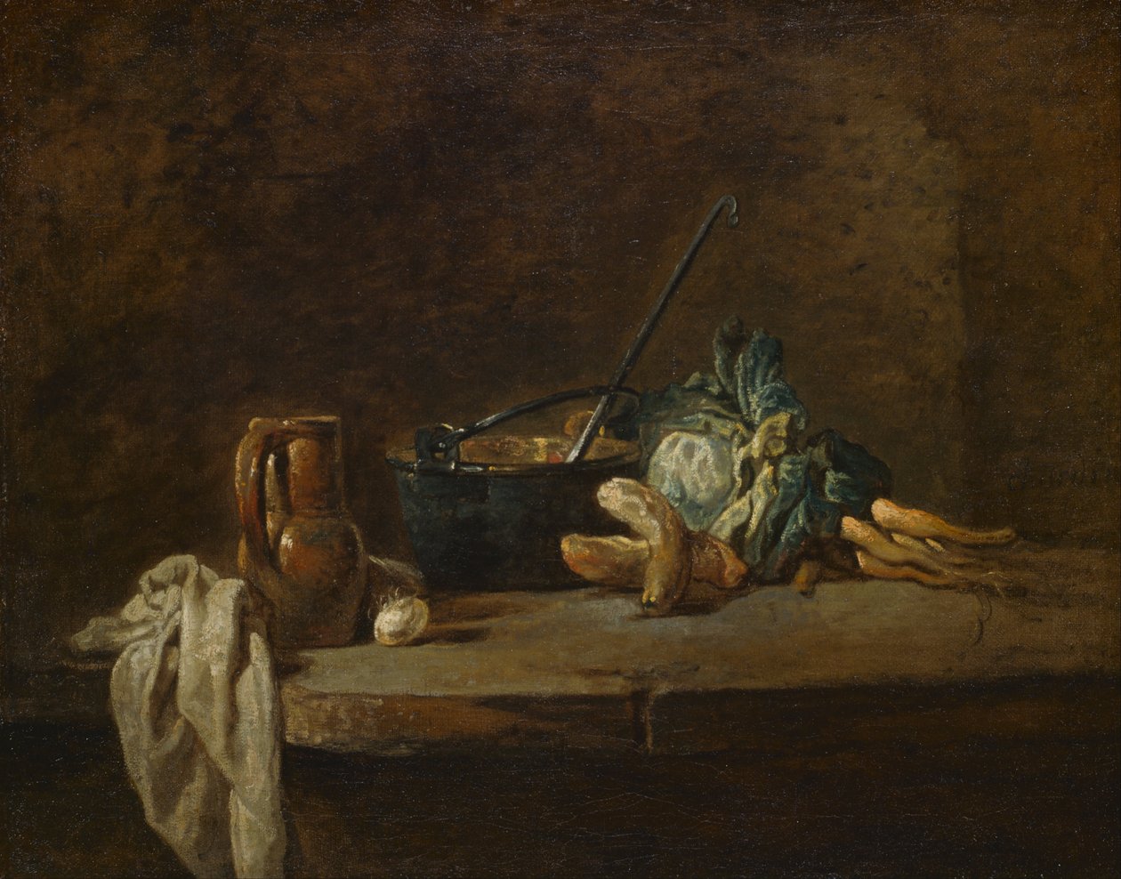 Vihannekset keittoa varten tekijältä Jean Baptiste Simeon Chardin