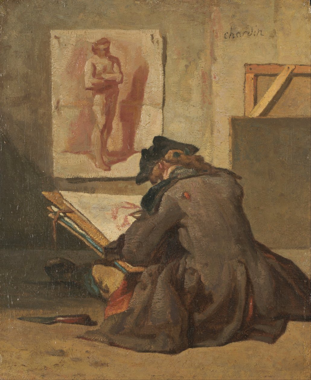 Nuorten opiskelijoiden piirustus tekijältä Jean Baptiste Simeon Chardin