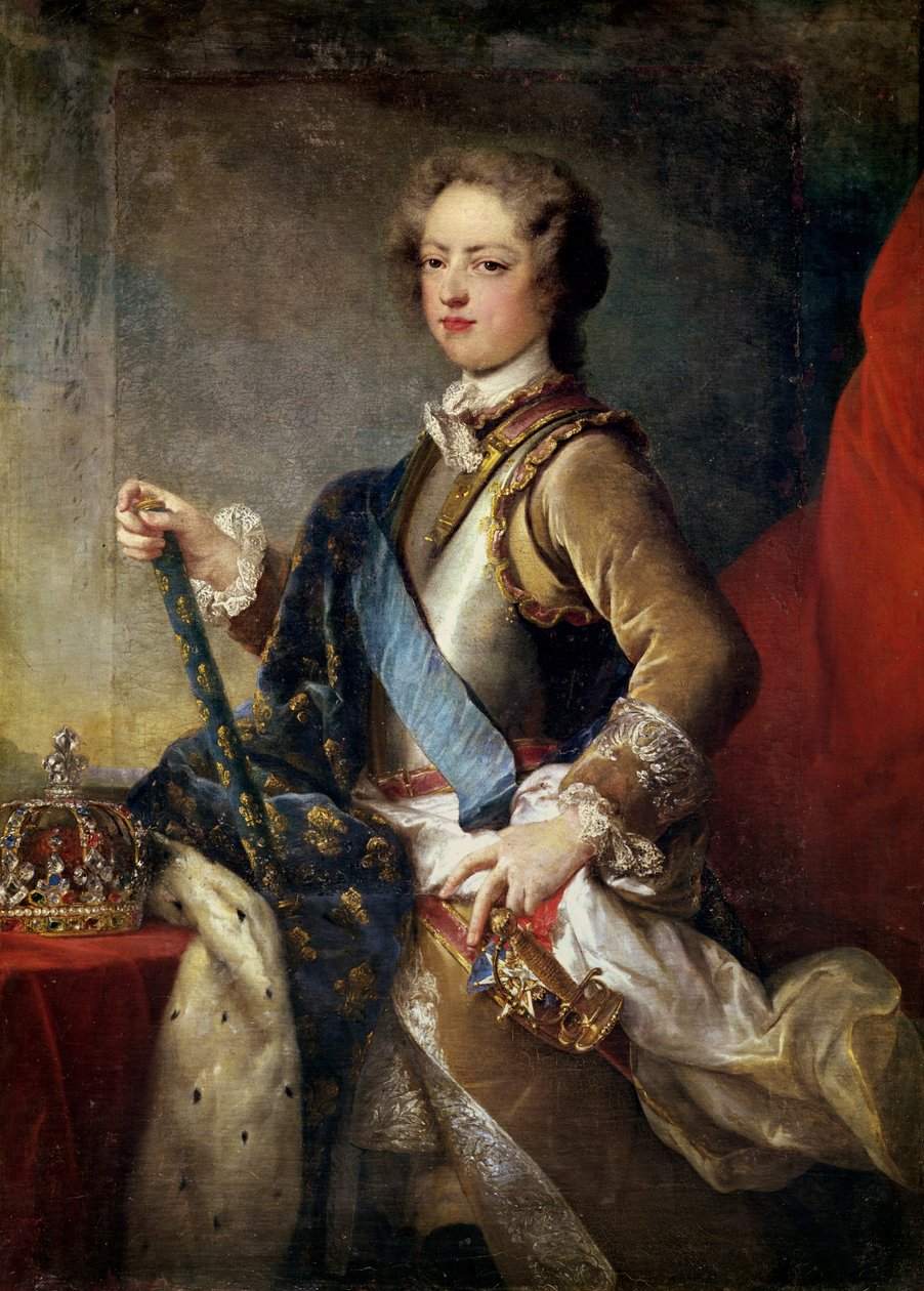 Ludvig XV (1710-74) 15-vuotiaana, vuoden 1725 jälkeen tekijältä Jean Baptiste van Loo