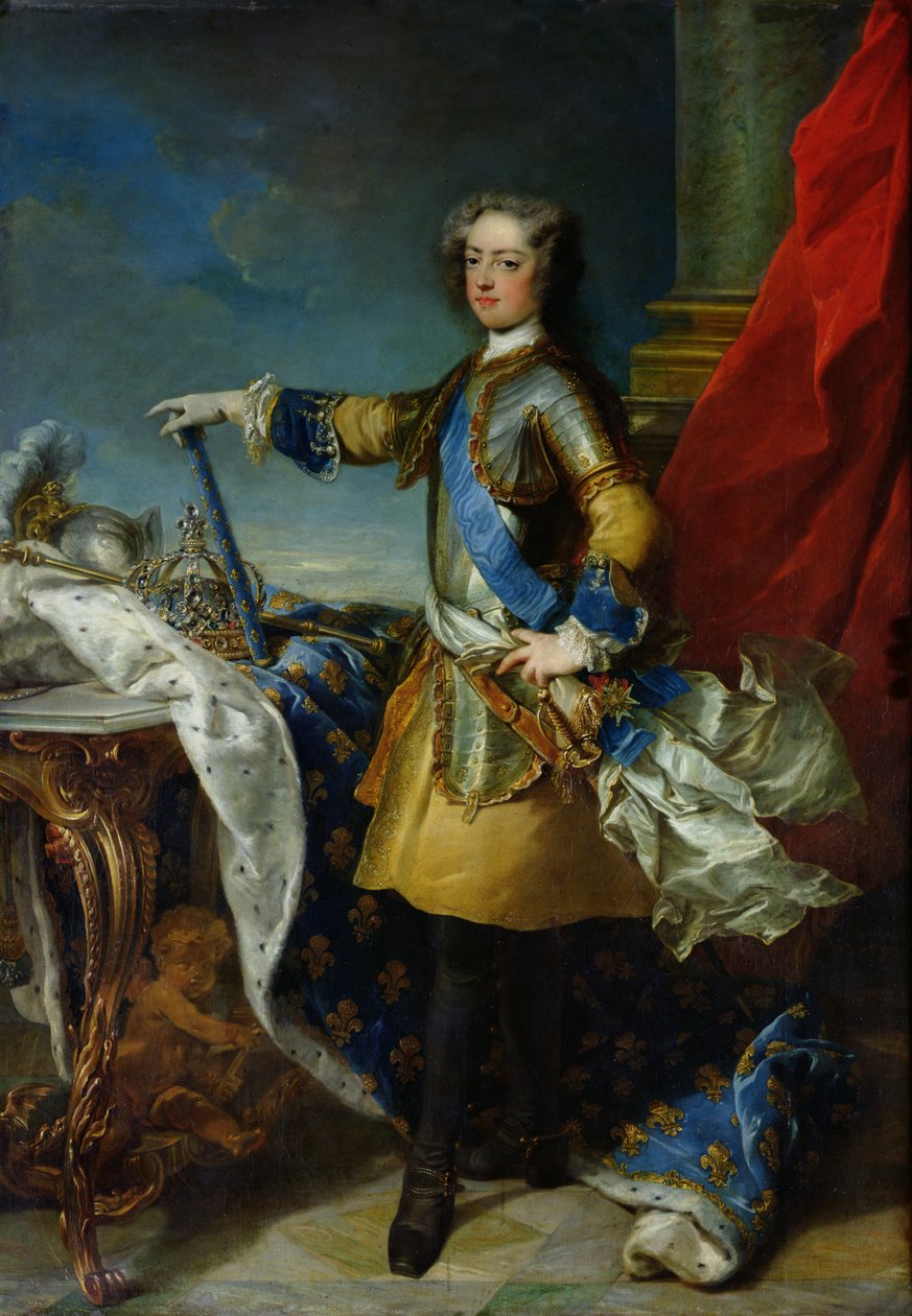 Ranskan kuninkaan Ludvig XV:n (1710-74) muotokuva, n. 1727 tekijältä Jean Baptiste van Loo