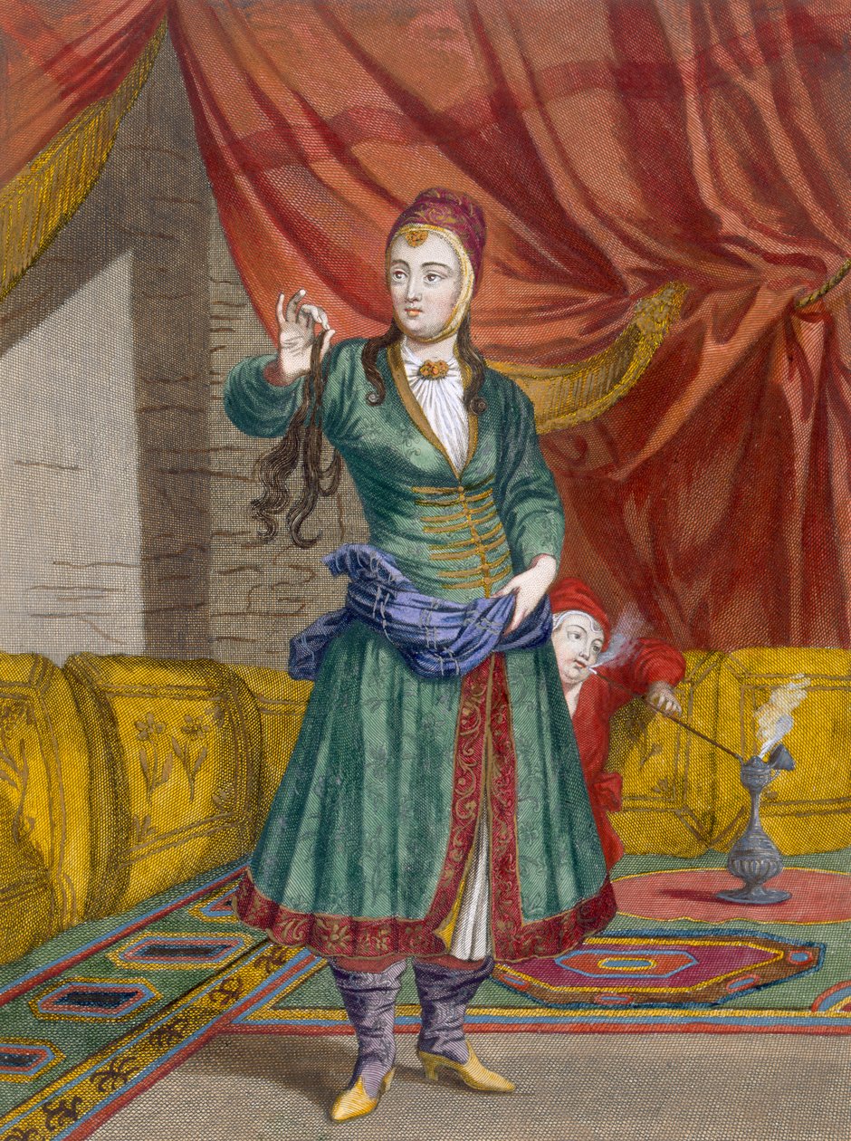 Persialainen tyttö, n. 1708 tekijältä Jean Baptiste Vanmour
