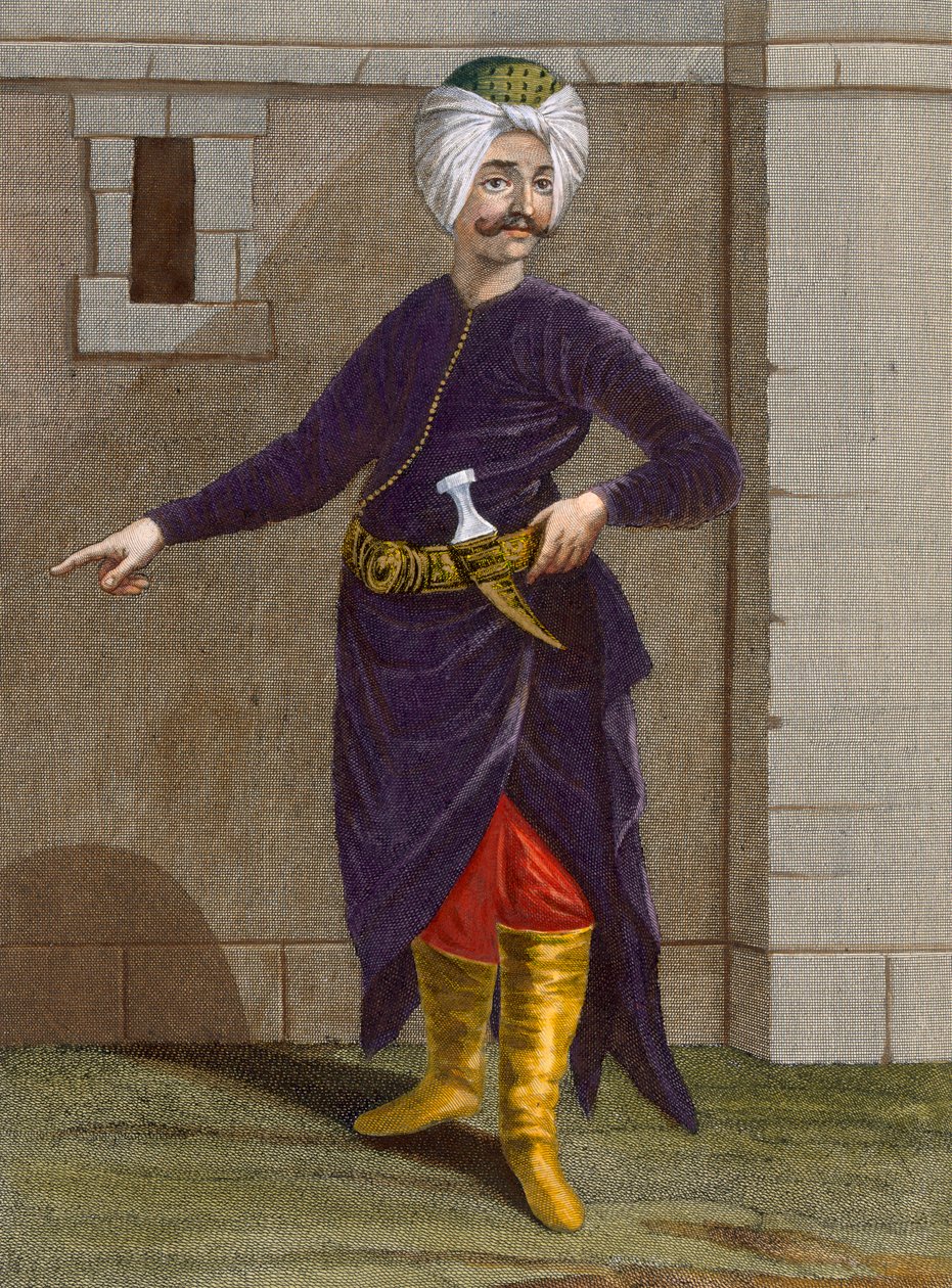 Chatir, levy 28 Charles de Ferriolin teoksesta "Sata vedosta, jotka edustavat Levantin eri kansakuntia", kaiverrus Gerard Scotin (1671-1716), 1707-08 tekijältä Jean Baptiste Vanmour