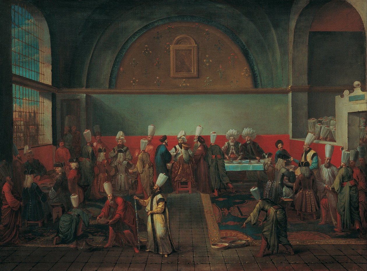 Illallinen palatsissa suurlähettilään kunniaksi tekijältä Jean Baptiste Vanmour