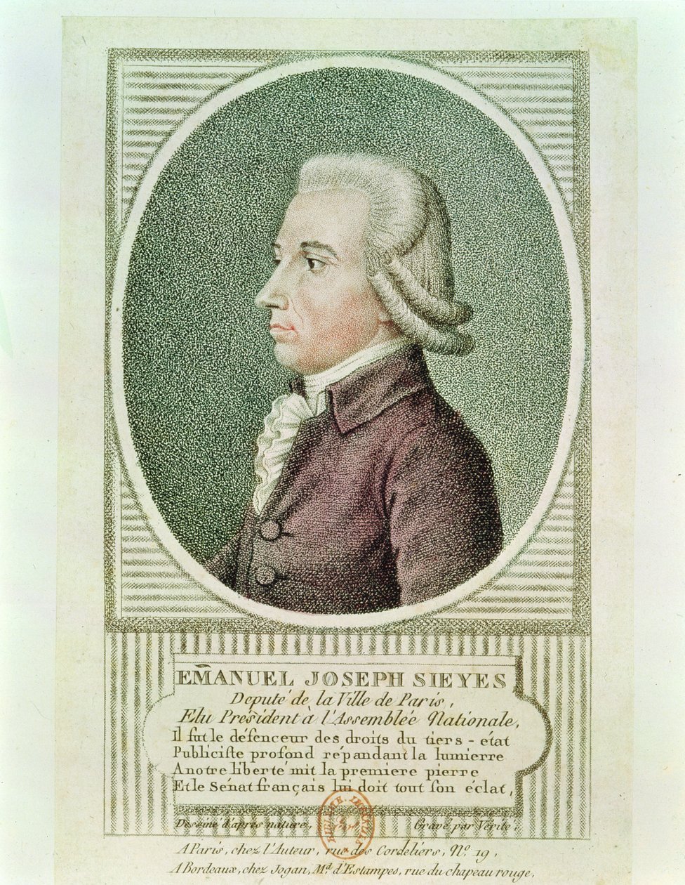 Emmanuel Joseph Sieyes (1748-1836) tekijältä Jean Baptiste Verite