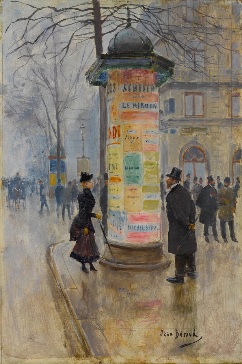 Pariisin kadun kohtaus tekijältä Jean Beraud