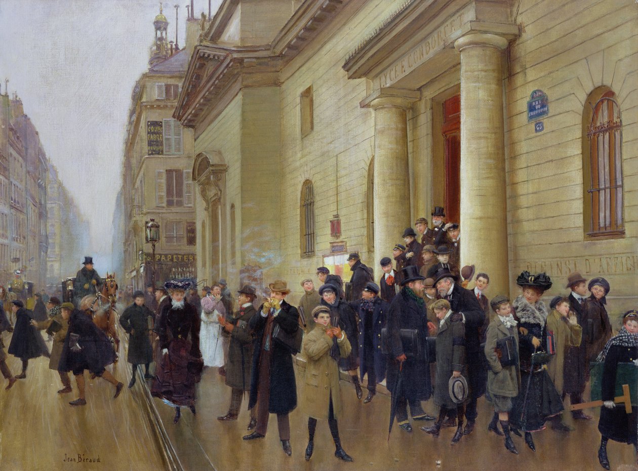 Poistuminen Lycee Condorcetista, 1903 tekijältä Jean Beraud