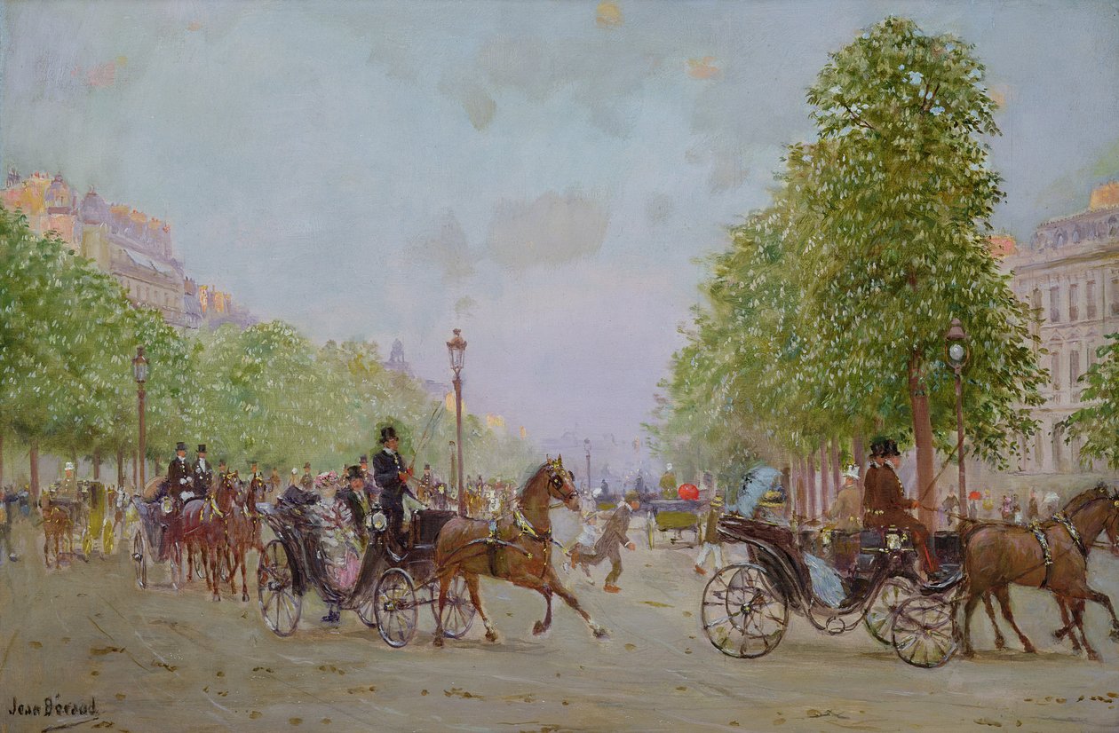Promenade Champs-Elyseesillä tekijältä Jean Beraud