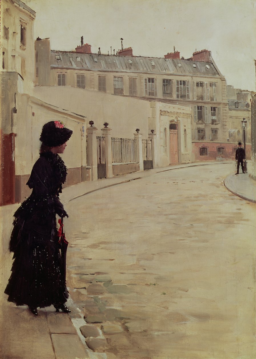 Odotetaan, Rue de Chateaubriand, Pariisi tekijältä Jean Beraud