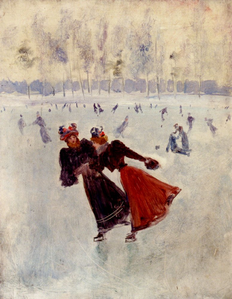 Naiset luistellen tekijältä Jean Beraud