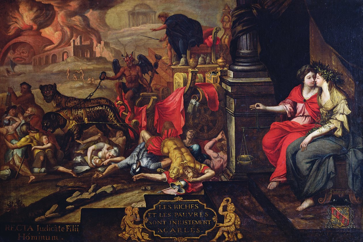Kapinan allegoria, joka tunnetaan nimellä "Papier Timbre" vuodelta 1675, 1676 tekijältä Jean Chalette