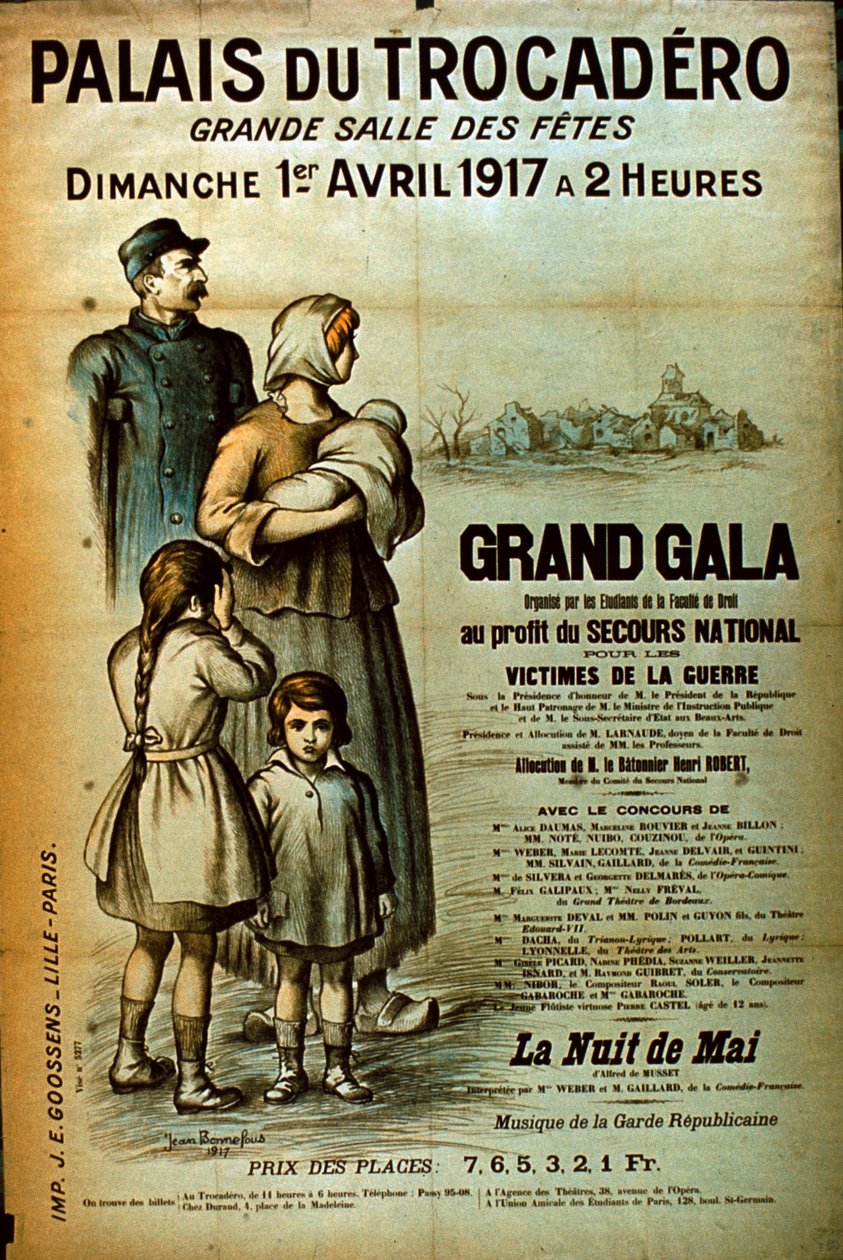 Palais du Trocaderon juliste, 1917 tekijältä Jean Bonnefous