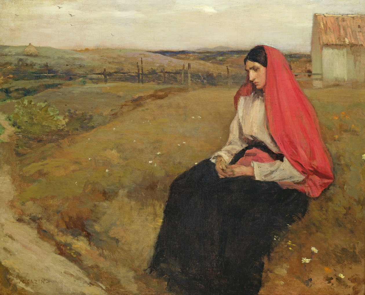 Nainen maisemassa tekijältä Jean Charles Cazin