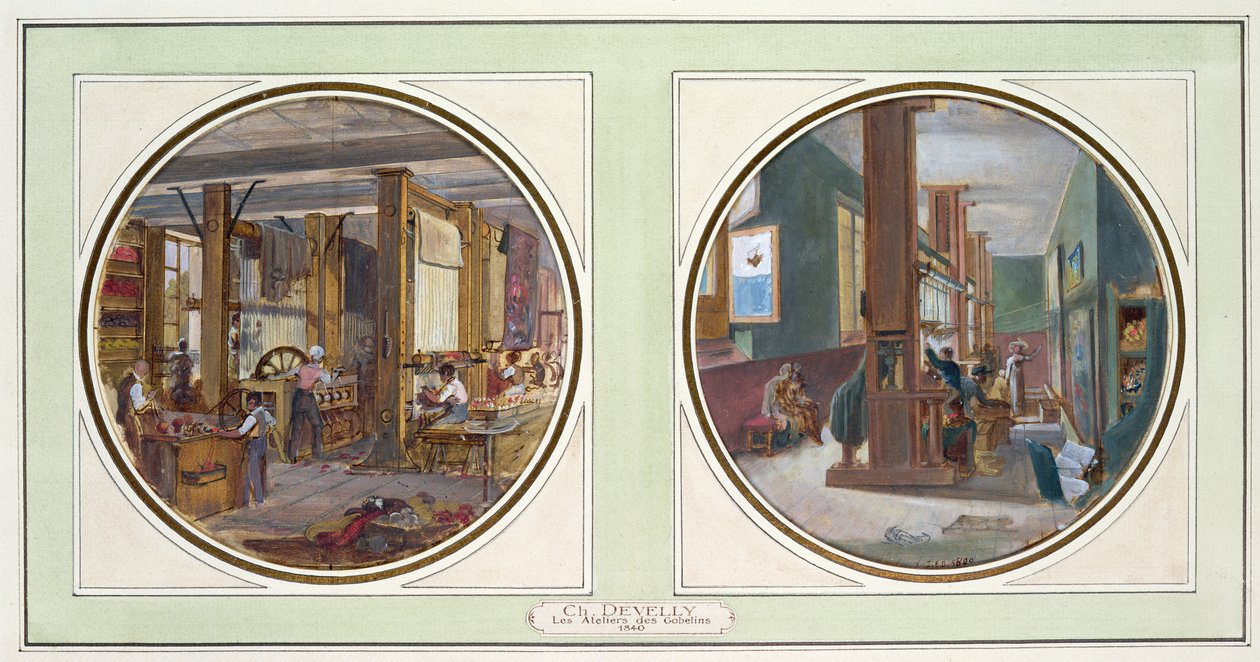 The Gobelins Workshop, 1840 (katso myös 176257) tekijältä Jean Charles Develly