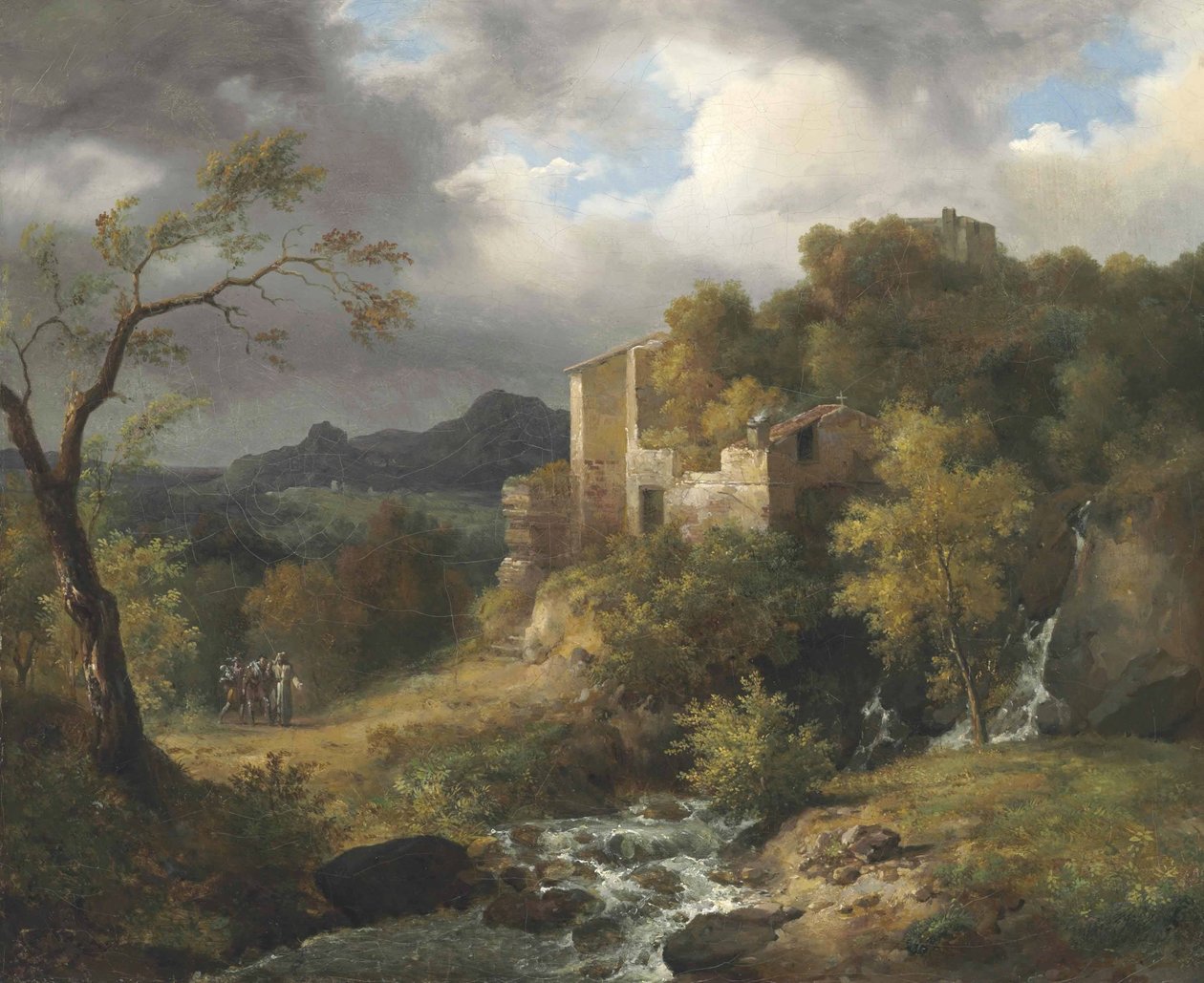 Maisema raunioilla tekijältä Jean Charles Joseph Rémond