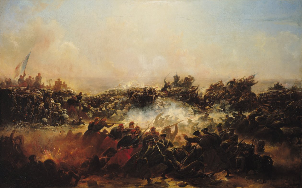 Sebastopolin taistelu, triptyykin oikeanpuoleinen osa, vuoden 1855 jälkeen (katso myös 70337 ja 70338) tekijältä Jean Charles Langlois