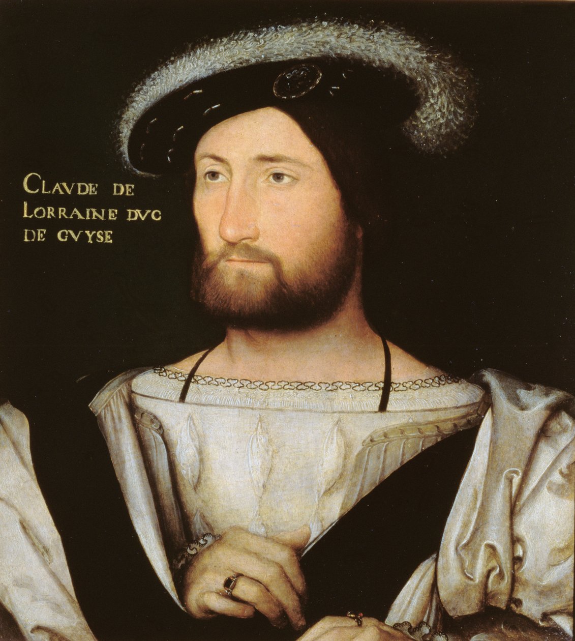 Claude of Lorraine (1496-1550) muotokuva Guisen 1. herttuasta, n. 1525-30 tekijältä Jean Clouet