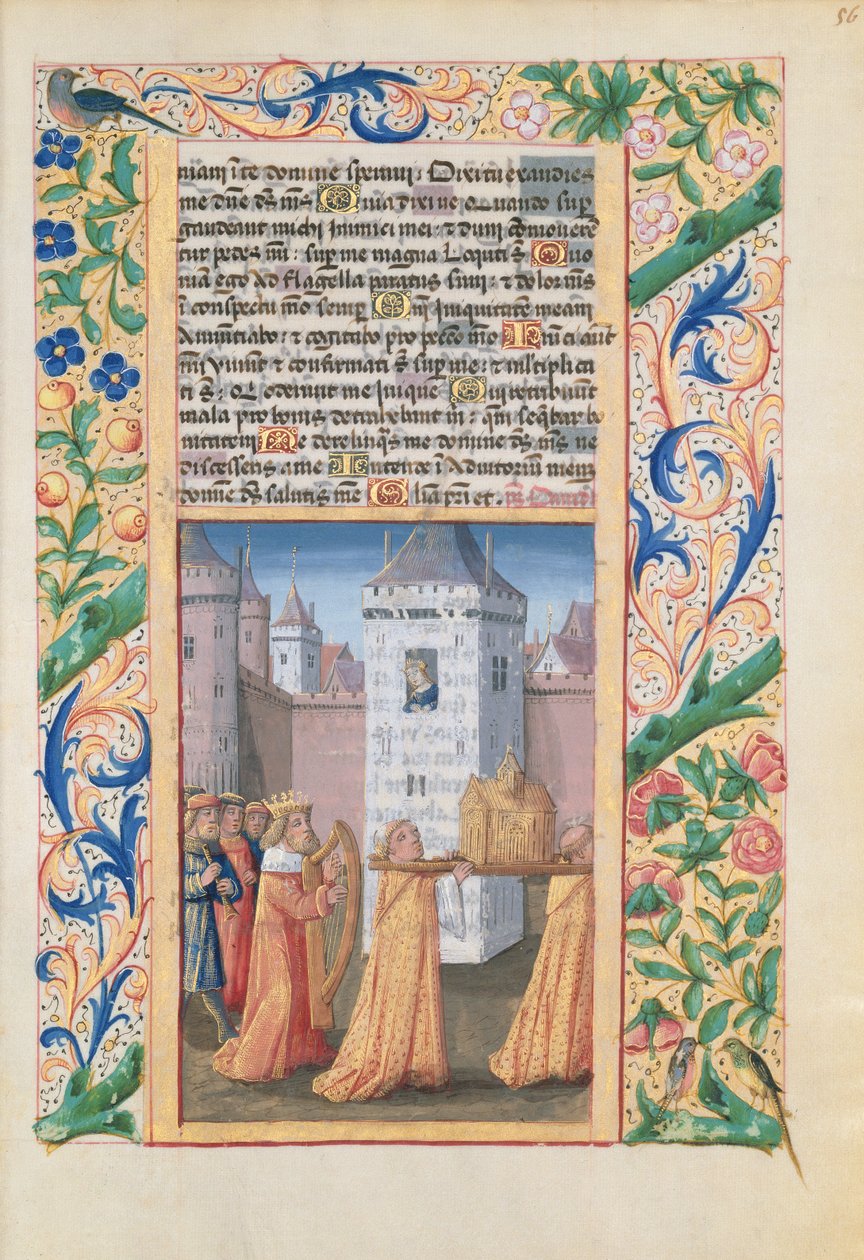 neiti Lat. Q.v.I.126 f.56 Daavid saattoi liitonarkin Jerusalemiin Louis d